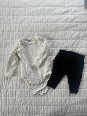 Carter's Black Baby Leggings with Ruffle Detail